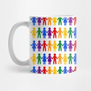 Rainbow People Pattern Mug